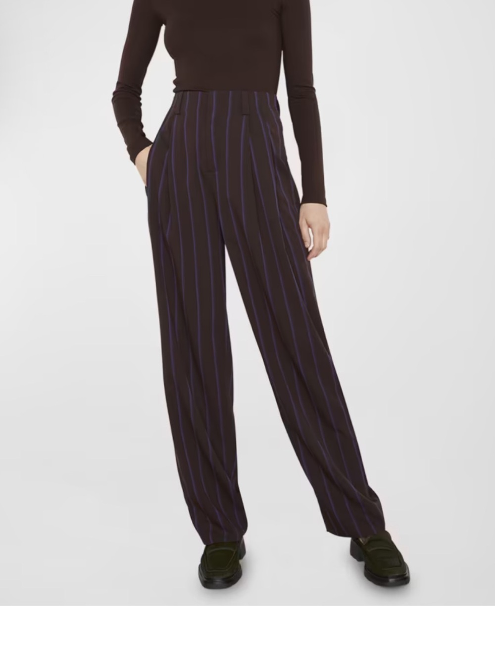 Vince Purple Pinstripe Trousers